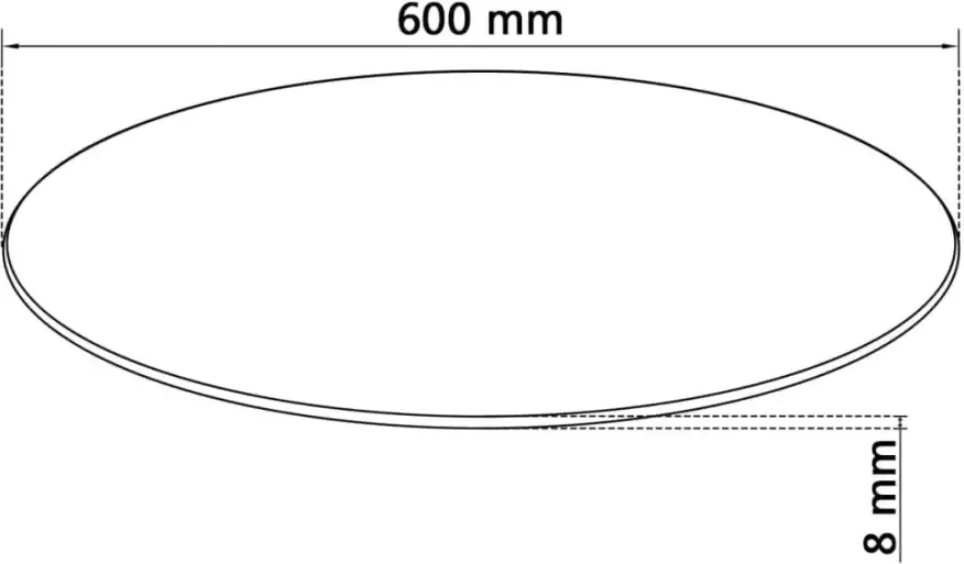 VidaXL -Tafelblad-van-gehard-glas-700-mm-rond - Foto 4