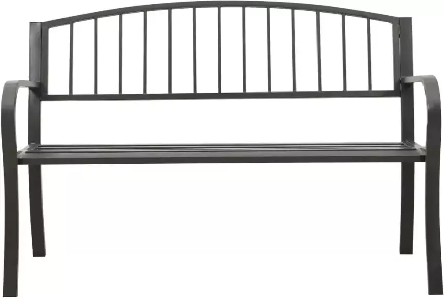 VIDAXL Tuinbank 125 cm staal grijs - Foto 3