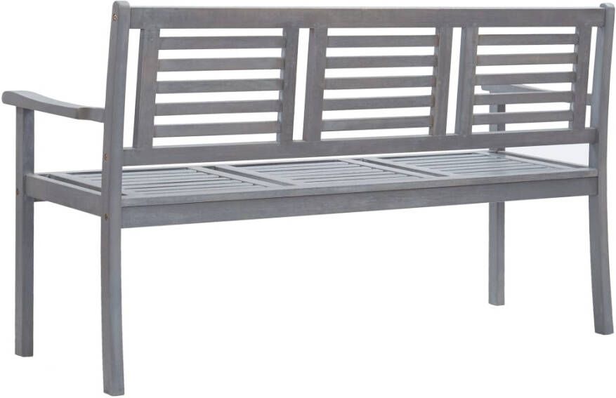 VidaXL Tuinbank 3-zits met kussen 150 cm eucalyptushout grijs - Foto 1