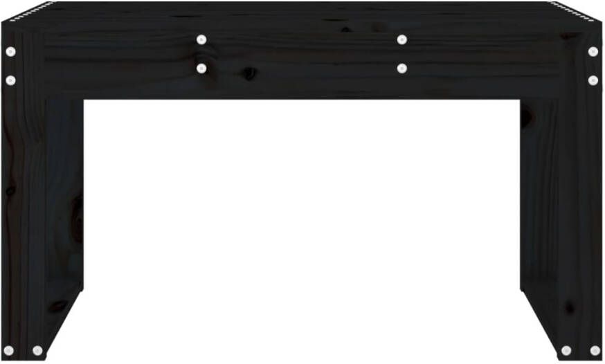 VIDAXL Tuinbank 80x38x45 cm massief grenenhout zwart - Foto 3