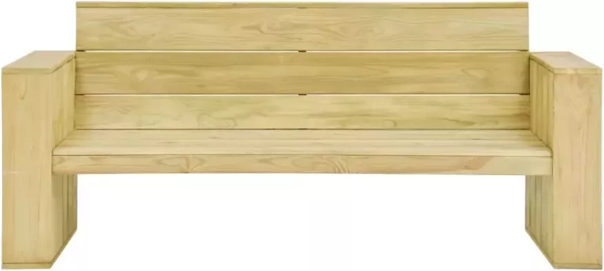 VIDAXL Tuinbank met crèmekleurige kussens 179 cm geïmpregneerd hout - Foto 2