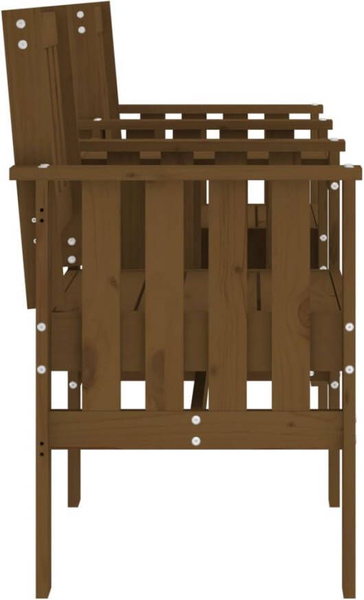 VIDAXL Tuinbank met tafel 2-zits massief grenenhout honingbruin - Foto 1
