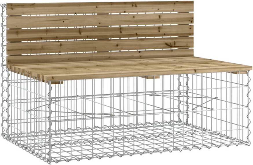 VIDAXL Tuinbank schanskorfontwerp 103x70x65 cm geïmpregneerd hout - Foto 3