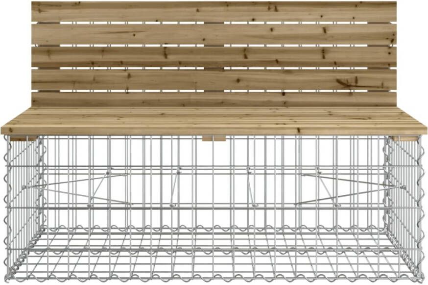 VIDAXL Tuinbank schanskorfontwerp 103x70x65 cm geïmpregneerd hout - Foto 2
