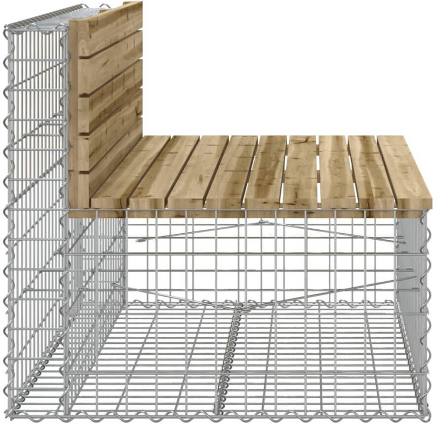 VIDAXL Tuinbank schanskorfontwerp 103x70x65 cm geïmpregneerd hout
