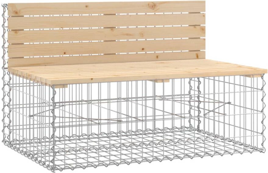 VIDAXL Tuinbank schanskorfontwerp 103x70x65 cm massief grenenhout - Foto 3