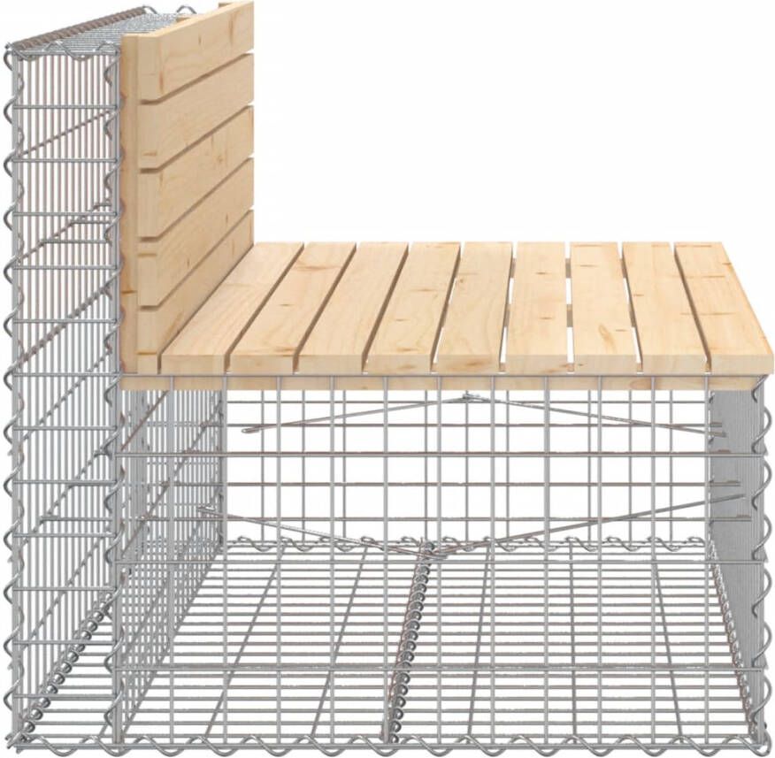 VIDAXL Tuinbank schanskorfontwerp 103x70x65 cm massief grenenhout