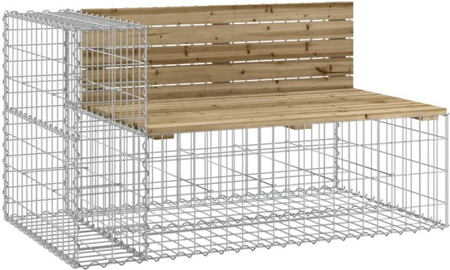 VIDAXL Tuinbank schanskorfontwerp 122x71x65 5 cm geïmpregneerd hout - Foto 2