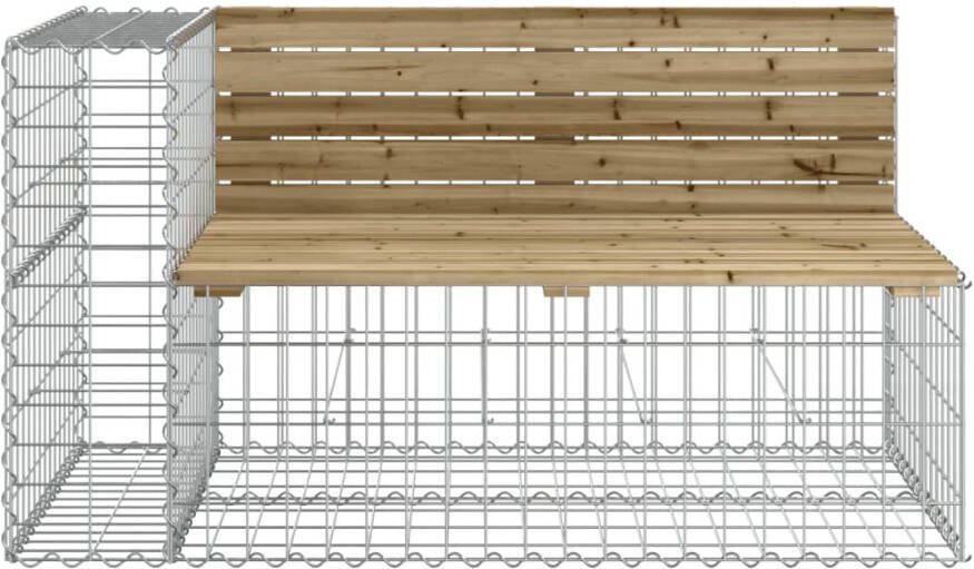 VIDAXL Tuinbank schanskorfontwerp 122x71x65 5 cm geïmpregneerd hout - Foto 3