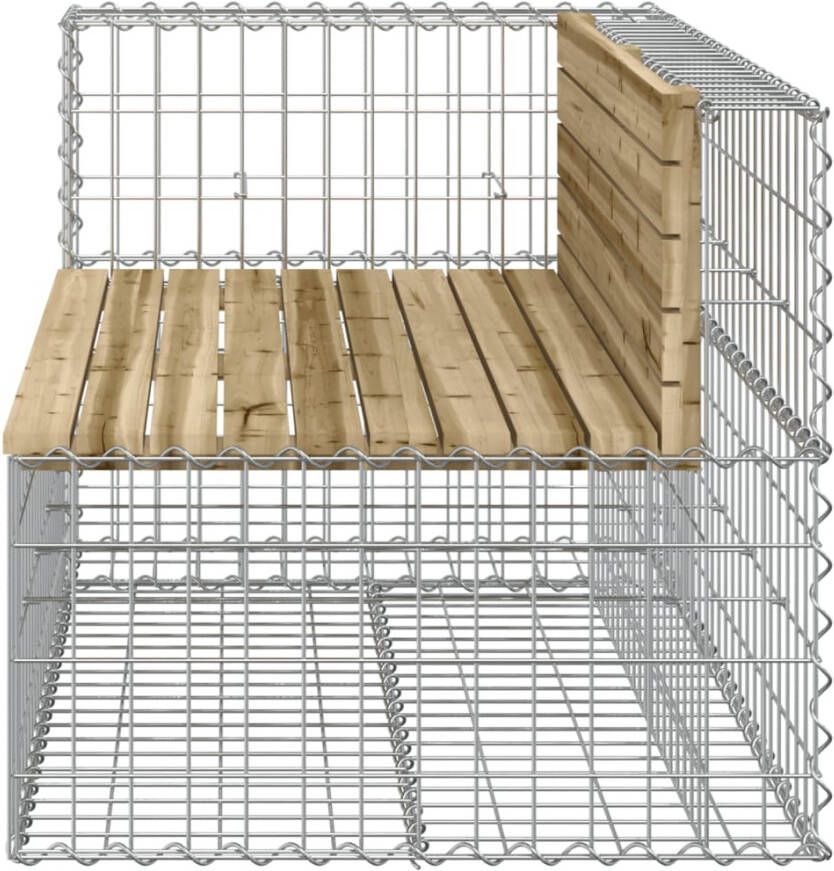VIDAXL Tuinbank schanskorfontwerp 122x71x65 5 cm geïmpregneerd hout