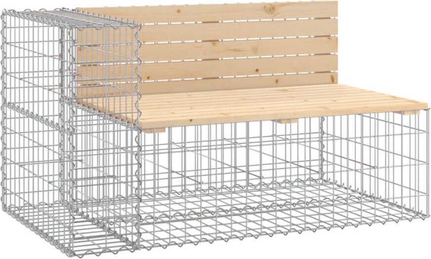VIDAXL Tuinbank schanskorfontwerp 122x71x65 5 cm massief grenenhout - Foto 2