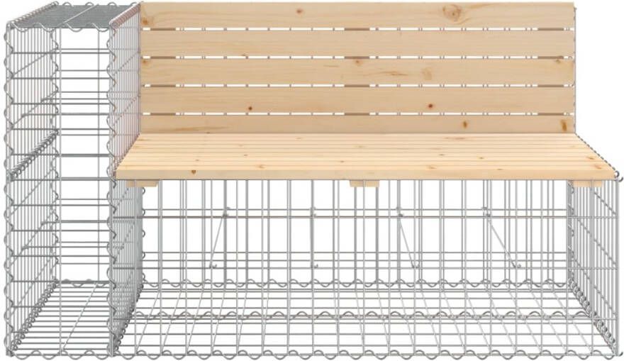 VIDAXL Tuinbank schanskorfontwerp 122x71x65 5 cm massief grenenhout - Foto 3
