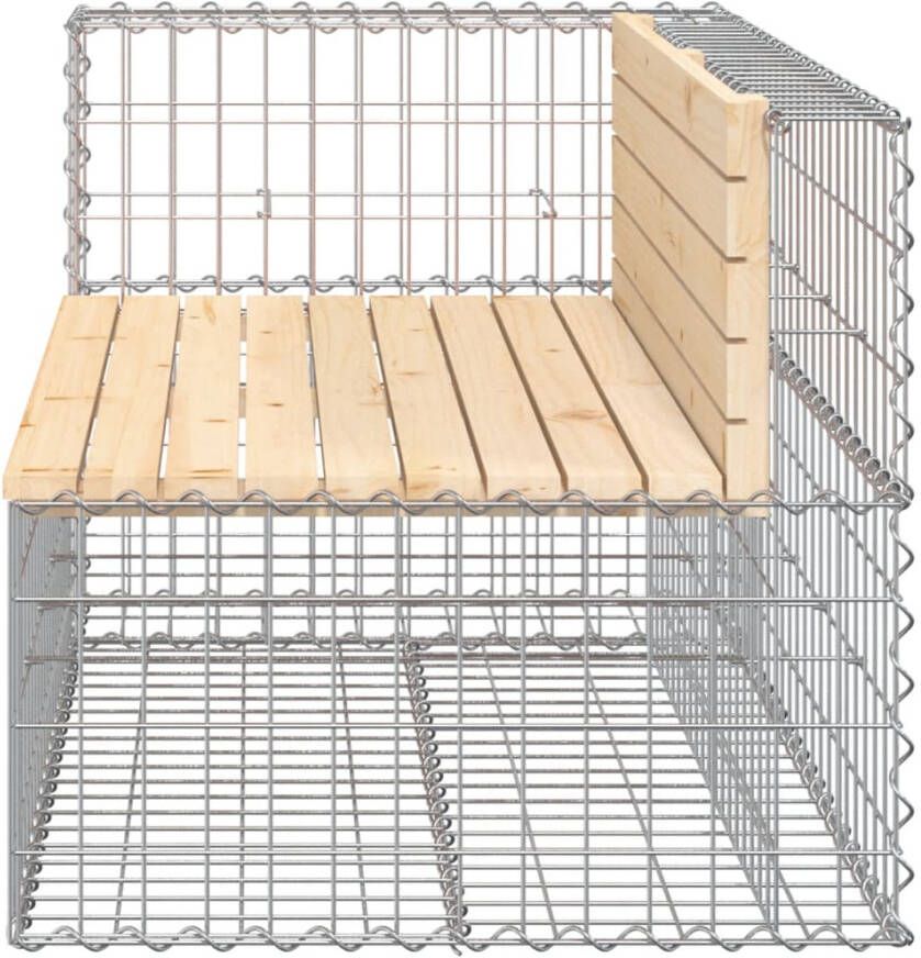 VIDAXL Tuinbank schanskorfontwerp 122x71x65 5 cm massief grenenhout