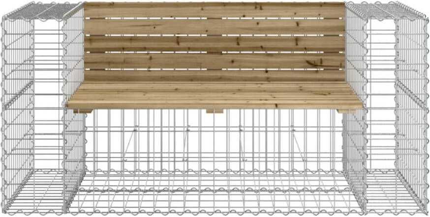 VIDAXL Tuinbank schanskorfontwerp 143x71x65 5 cm geïmpregneerd hout - Foto 3