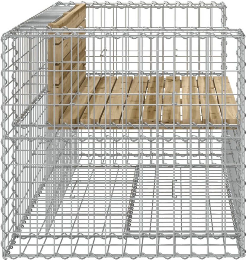 VIDAXL Tuinbank schanskorfontwerp 143x71x65 5 cm geïmpregneerd hout