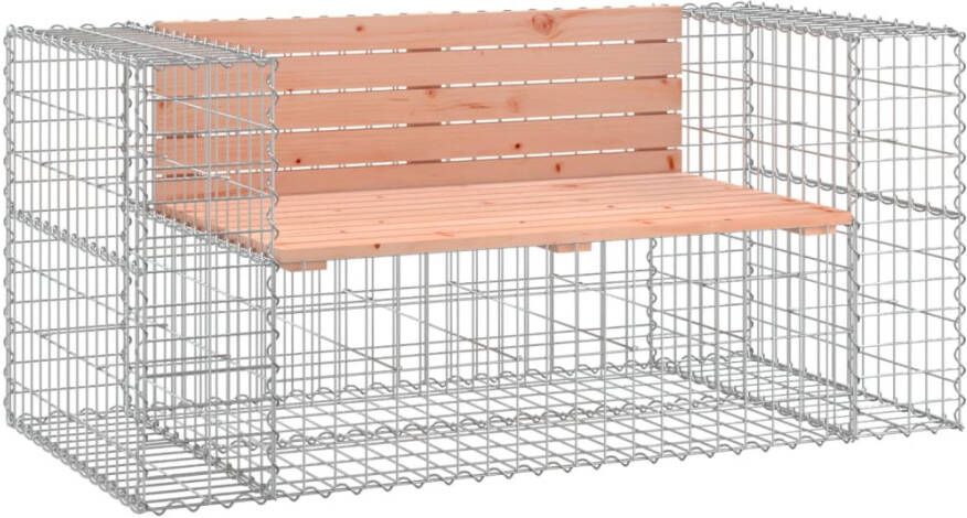 VIDAXL Tuinbank schanskorfontwerp 143x71x65 5 cm massief douglashout - Foto 2