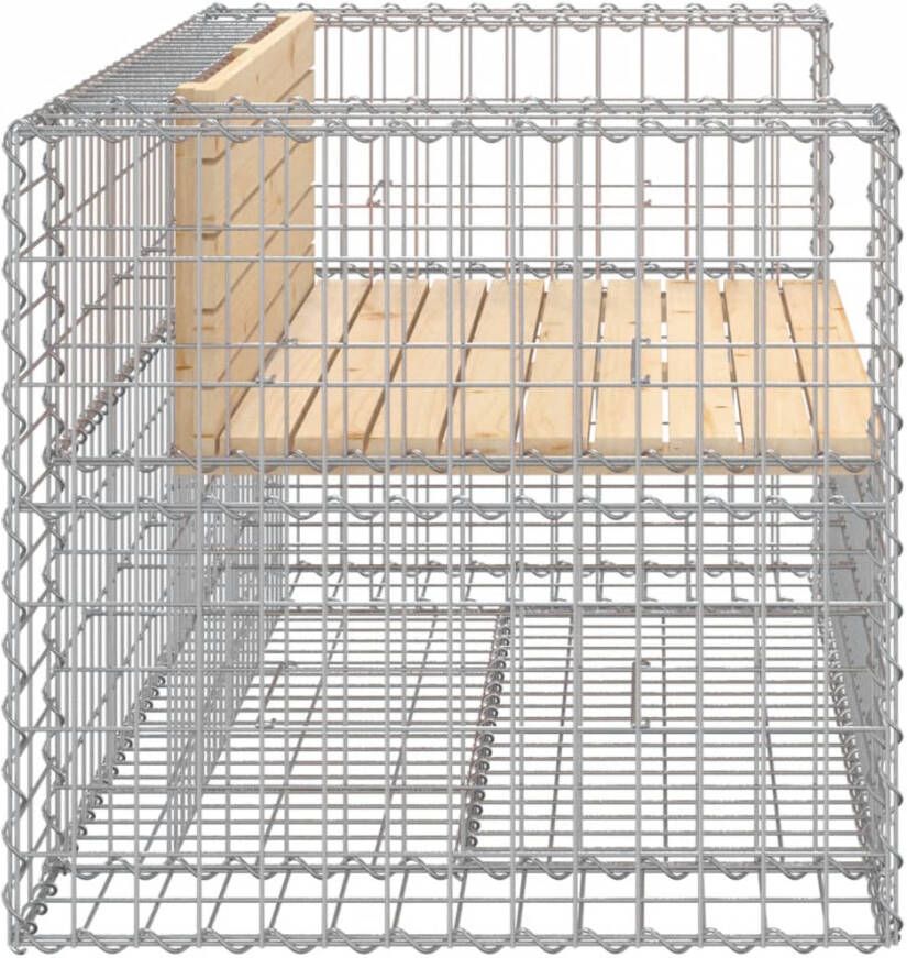 VIDAXL Tuinbank schanskorfontwerp 143x71x65 5 cm massief grenenhout