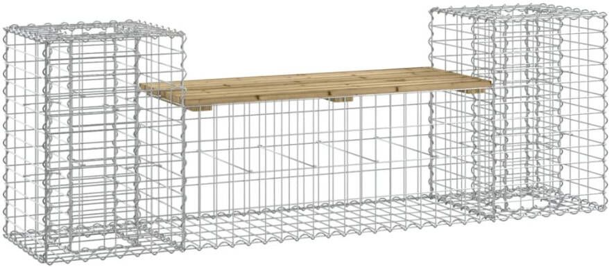 VIDAXL Tuinbank schanskorfontwerp 183x41x60 5 cm geïmpregneerd hout - Foto 2