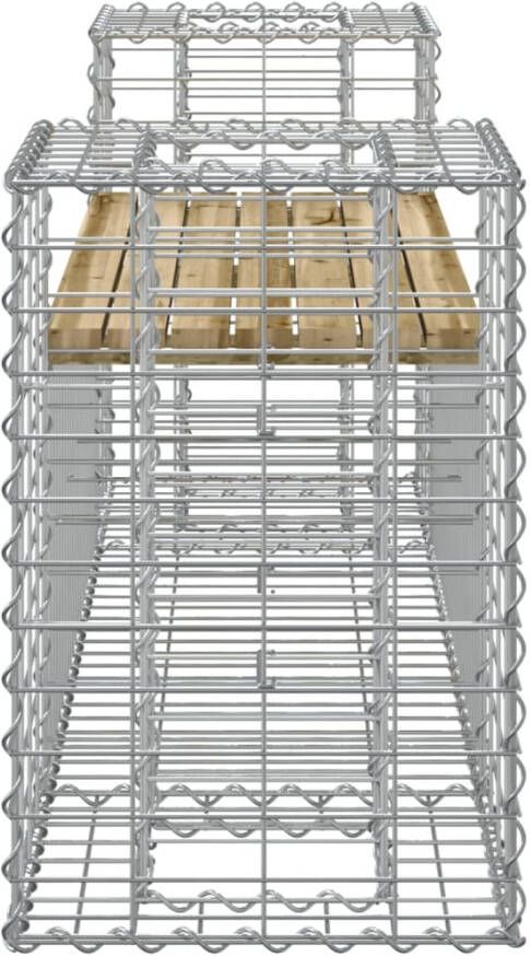 VIDAXL Tuinbank schanskorfontwerp 183x41x60 5 cm geïmpregneerd hout