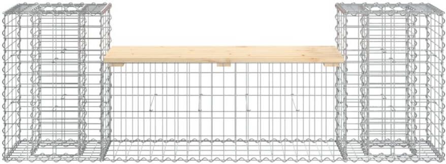 VIDAXL Tuinbank schanskorfontwerp 183x41x60 5 cm massief grenenhout - Foto 3