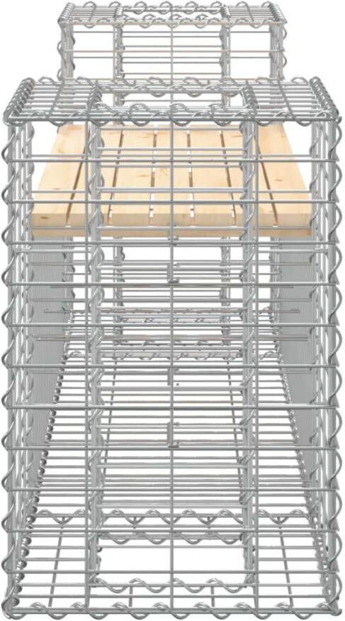 VIDAXL Tuinbank schanskorfontwerp 183x41x60 5 cm massief grenenhout