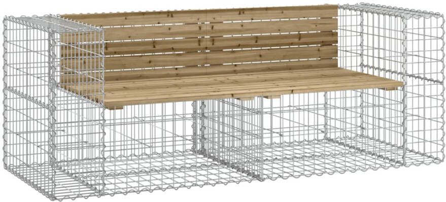 VIDAXL Tuinbank schanskorfontwerp 184x71x65 5 cm geïmpregneerd hout - Foto 3