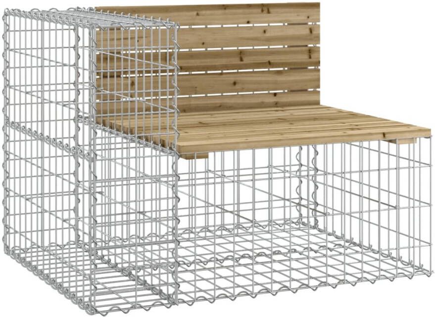 VIDAXL Tuinbank schanskorfontwerp 184x71x65 5 cm geïmpregneerd hout - Foto 2
