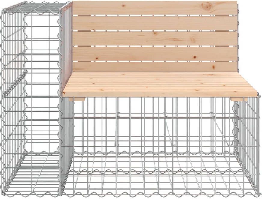 VIDAXL Tuinbank schanskorfontwerp 184x71x65 5 cm massief grenenhout