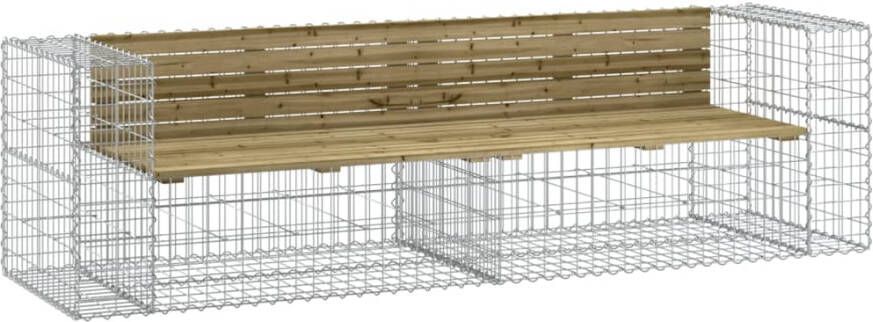VIDAXL Tuinbank schanskorfontwerp 244x71x65 5 cm geïmpregneerd hout - Foto 3