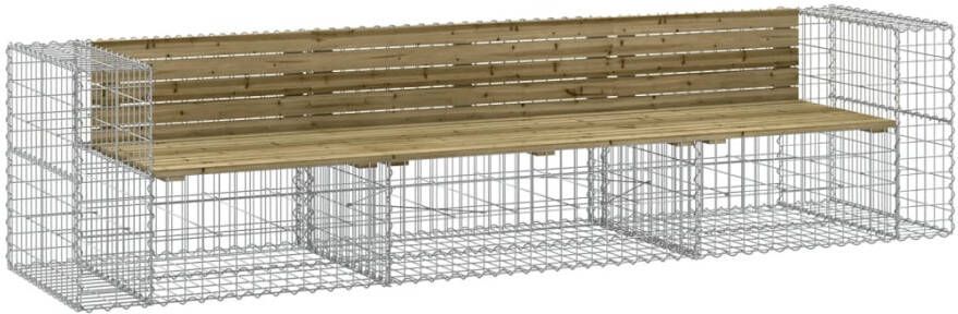 VIDAXL Tuinbank schanskorfontwerp 287x71x65 5 cm geïmpregneerd hout - Foto 3