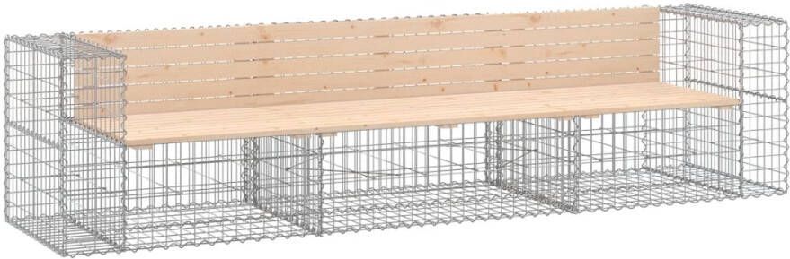VIDAXL Tuinbank schanskorfontwerp 287x71x65 5 cm massief grenenhout - Foto 3