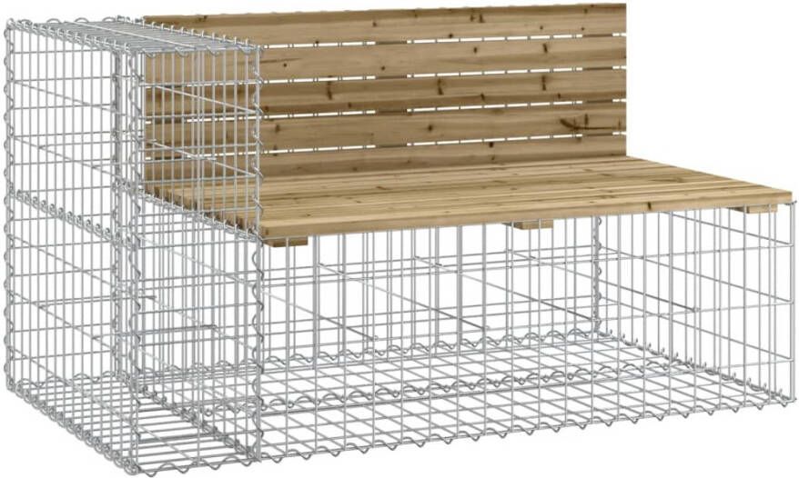 VIDAXL Tuinbank schanskorfontwerp 347x71x65 5 cm geïmpregneerd hout