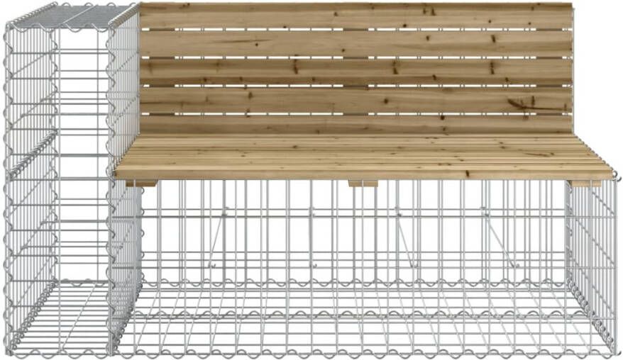 VIDAXL Tuinbank schanskorfontwerp 347x71x65 5 cm geïmpregneerd hout - Foto 2