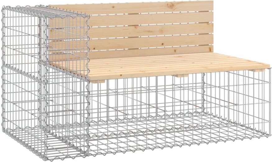 VIDAXL Tuinbank schanskorfontwerp 347x71x65 5 cm massief grenenhout