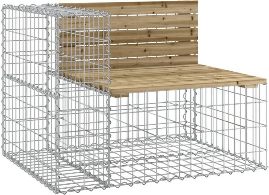 VIDAXL Tuinbank schanskorfontwerp 92x71x65 5 cm geïmpregneerd hout - Foto 3