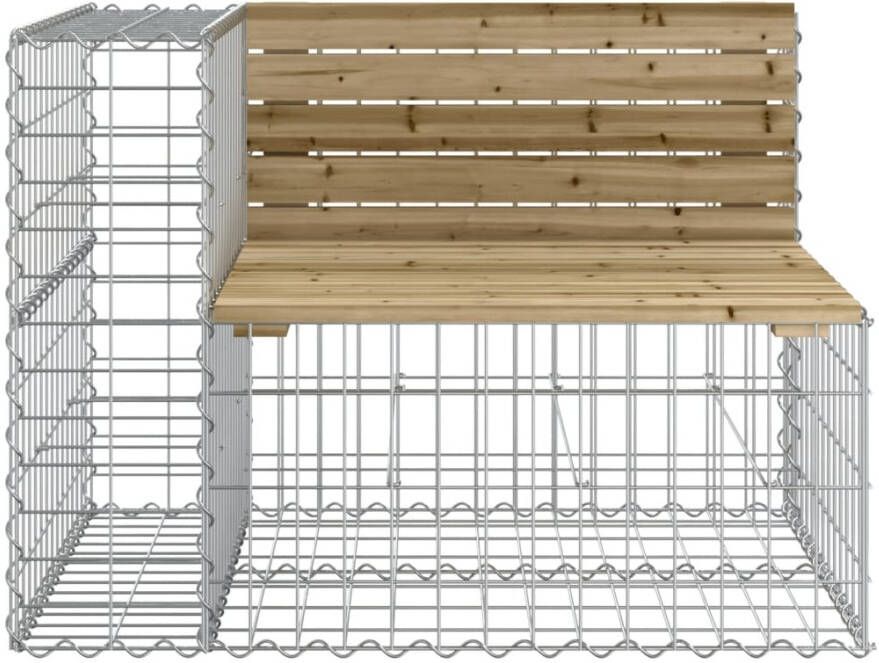 VIDAXL Tuinbank schanskorfontwerp 92x71x65 5 cm geïmpregneerd hout - Foto 2