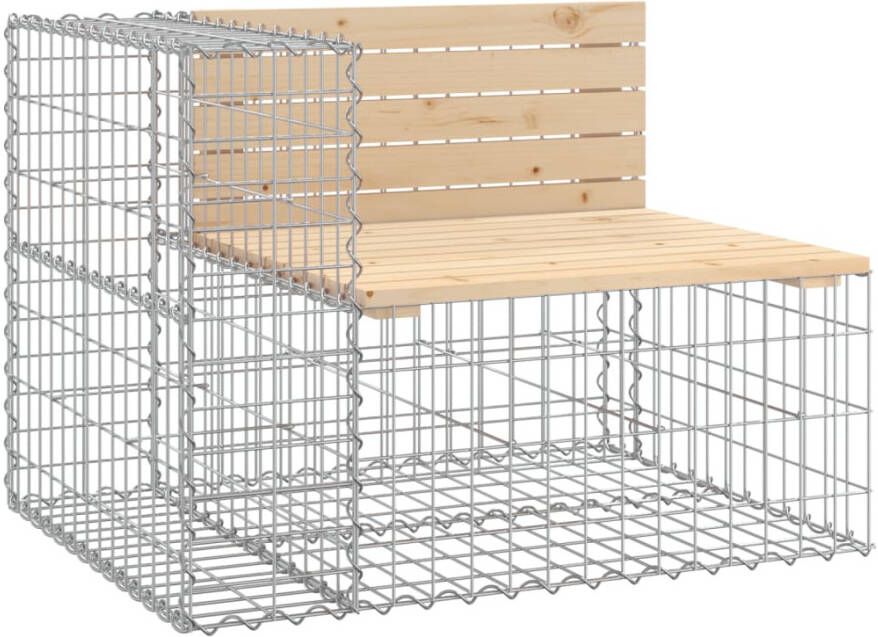 VIDAXL Tuinbank schanskorfontwerp 92x71x65 5 cm massief grenenhout - Foto 3