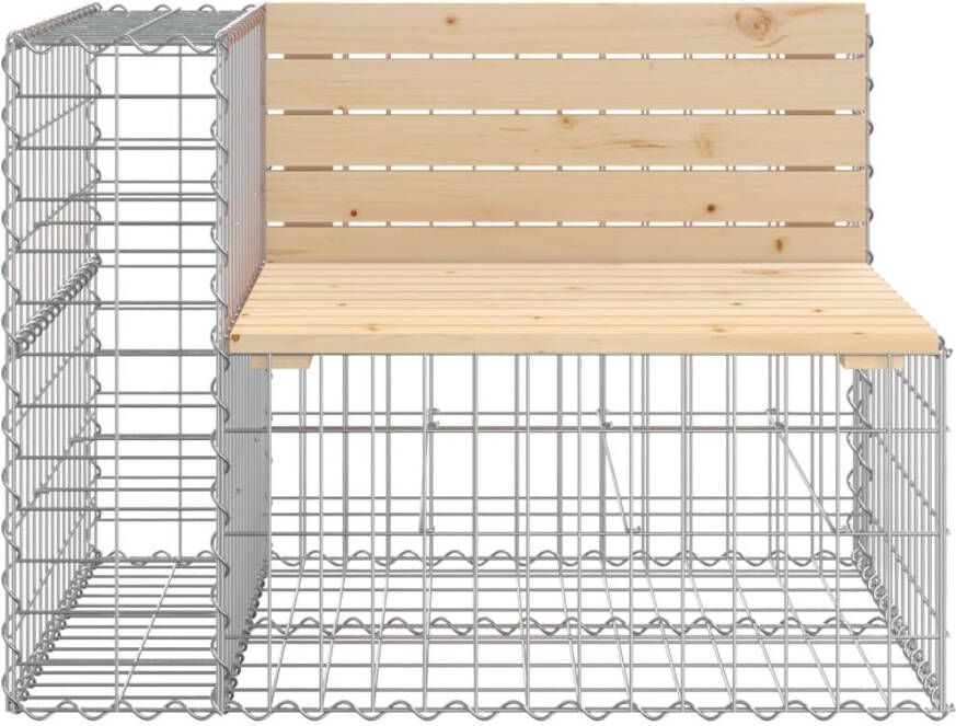VIDAXL Tuinbank schanskorfontwerp 92x71x65 5 cm massief grenenhout - Foto 2