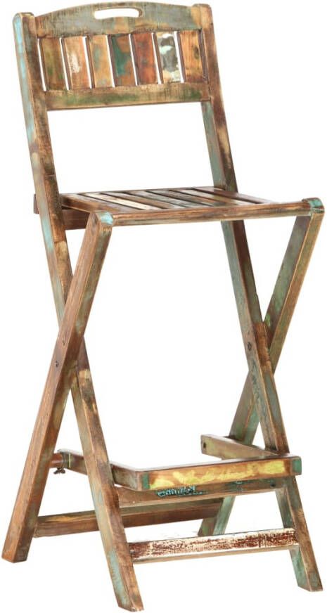 VIDAXL Tuinbarstoelen inklapbaar 2 st massief gerecycled hout - Foto 3
