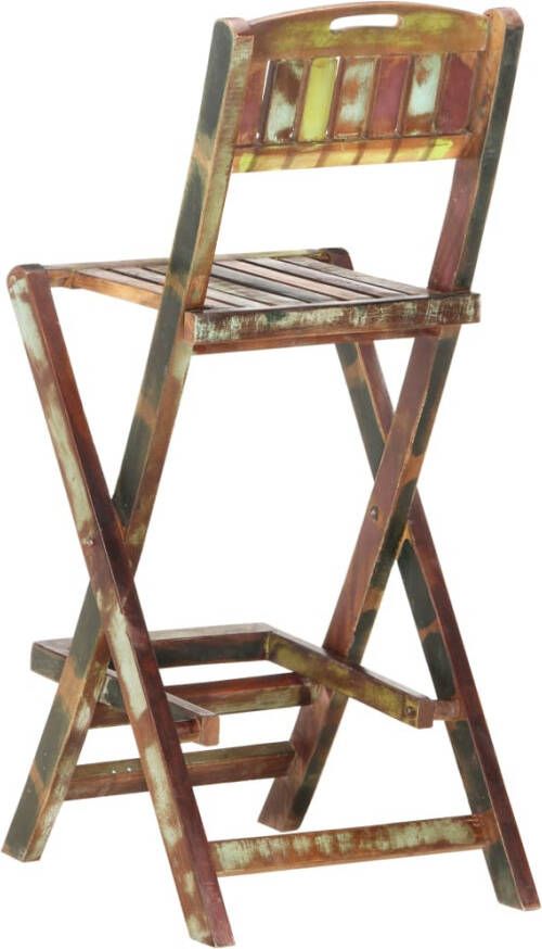 VIDAXL Tuinbarstoelen inklapbaar 2 st massief gerecycled hout - Foto 1