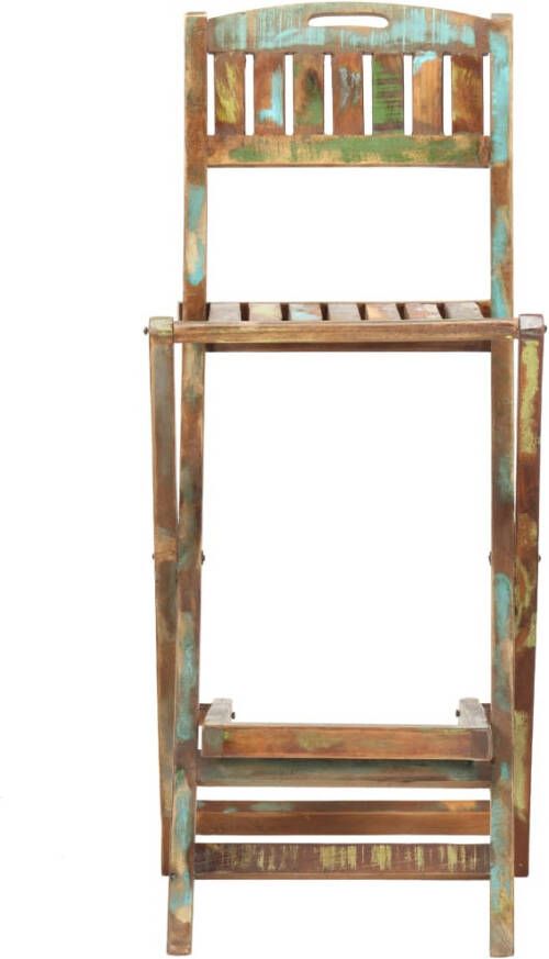 VIDAXL Tuinbarstoelen inklapbaar 2 st massief gerecycled hout - Foto 2