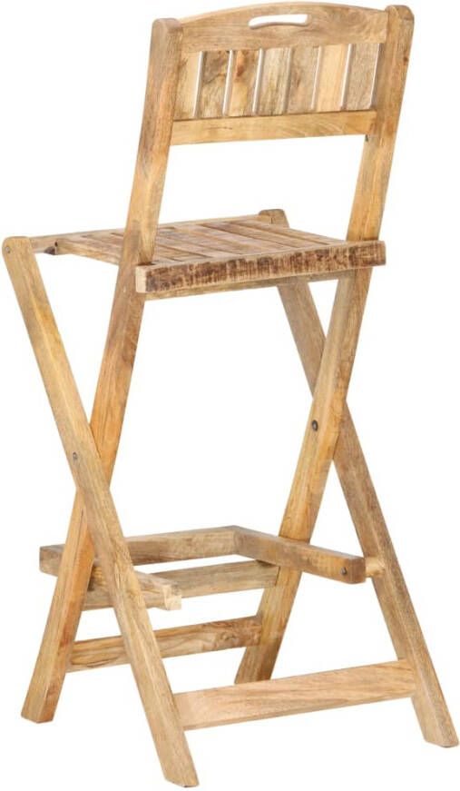 VIDAXL Tuinbarstoelen inklapbaar 2 st massief mangohout - Foto 1