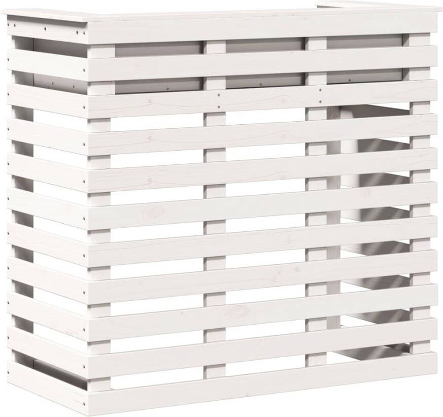 VidaXL Tuinbartafel 113 5x50x103 cm massief grenenhout wit - Foto 4