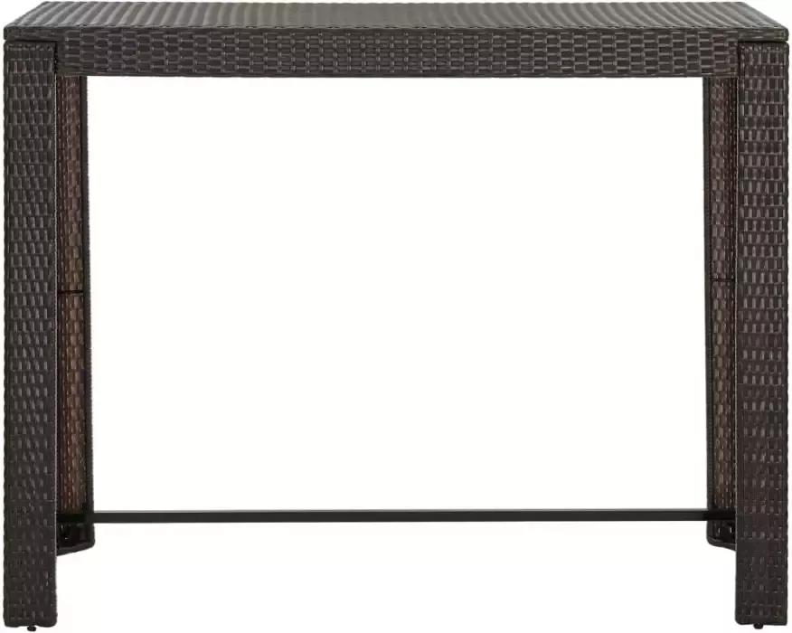 VidaXL Tuinbartafel 140 5x60 5x110 5 cm poly rattan bruin - Foto 2