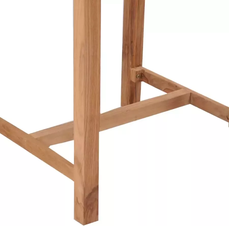VidaXL Tuinbartafel 60x60x105 cm massief teakhout