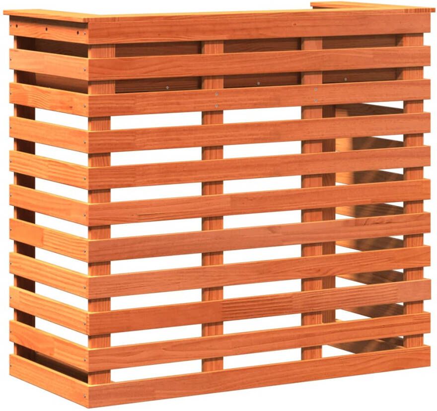 VidaXL Tuinbartafel wasbruin 113 5x50x103 cm massief grenenhout - Foto 4