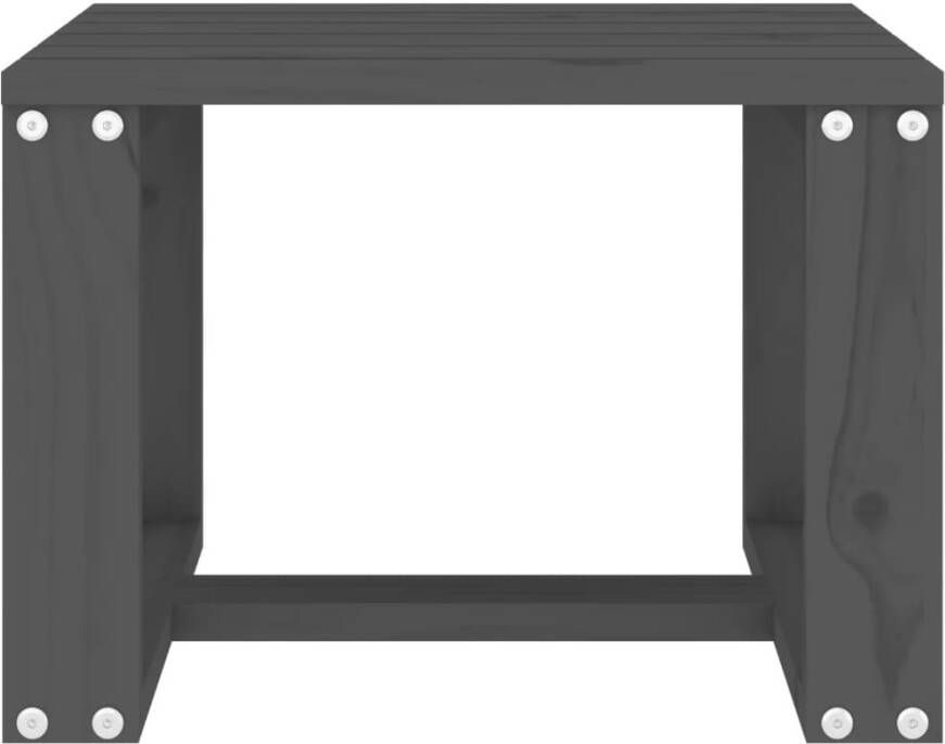 VidaXL Tuinbijzettafel 40x38x28 5 cm massief grenenhout grijs - Foto 3