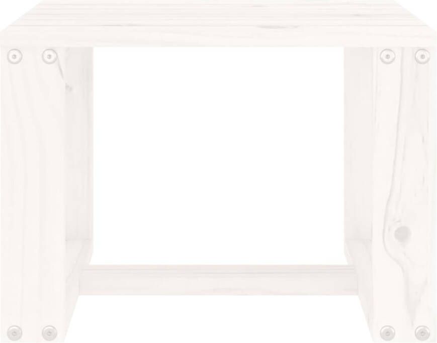 VidaXL Tuinbijzettafel 40x38x28 5 cm massief grenenhout wit - Foto 3