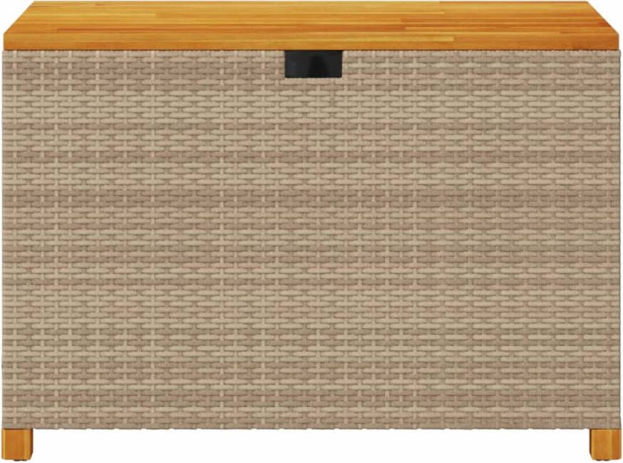 VIDAXL Tuinbox 110x55x63 cm poly rattan en acaciahout beige - Foto 3