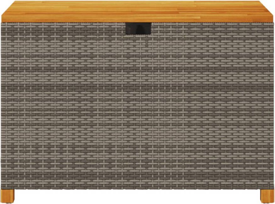 VIDAXL Tuinbox 110x55x63 cm poly rattan en acaciahout grijs - Foto 3